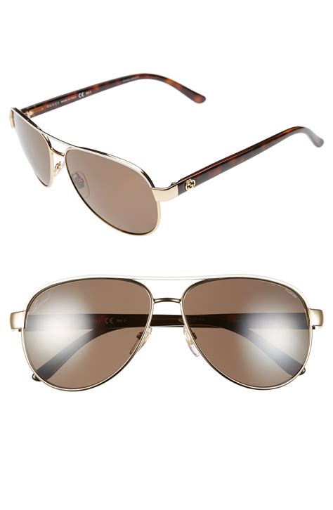 gucci round acetate and metal sunglasses|gucci 58mm polarized aviator sunglasses.